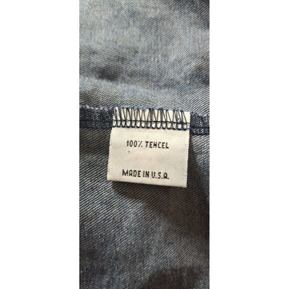 Bryn Walker Dress Blue Chambray Maxi Lagenlook Tunic Modesty Dress Size Small - Picture 12 of 12